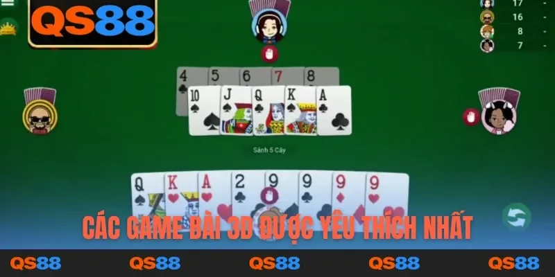 Các game bài 3D được yêu thích nhất