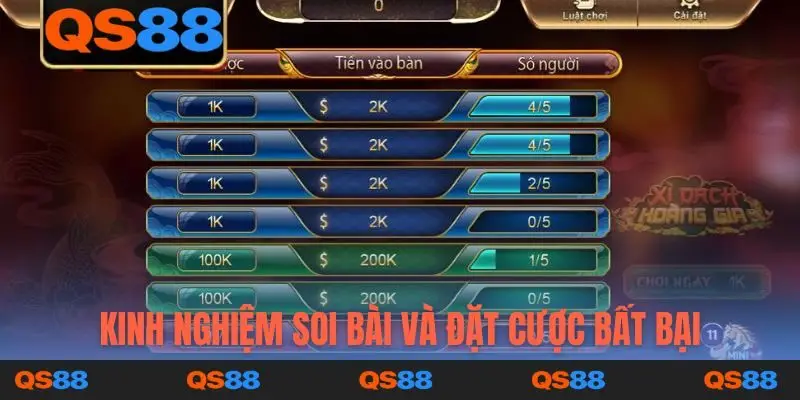 Kinh nghiệm soi bài và đặt cược bất bại
